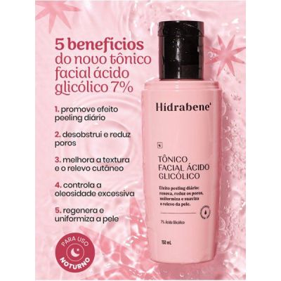 Tônico Facial Ácido Glicólico - Hidrabene