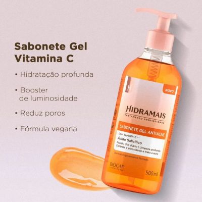 Sabonete Gel Antiacne  Vitamina C - Hidramais