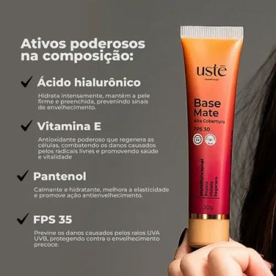 Base Matte MultiUp FPS 35 - Ustē Cosméticos