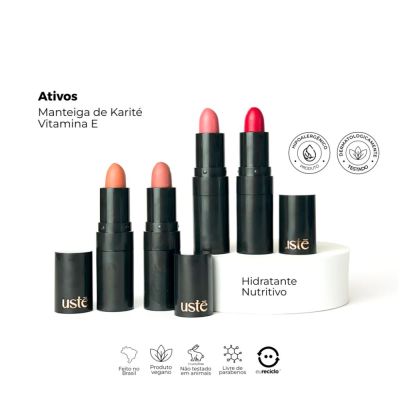 Batom Bala CreamyUp FPS15 - Uste Cosméticos 