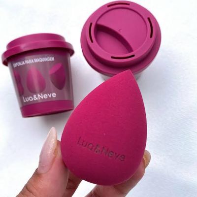 Esponja para Maquiagem com copinho - Lua e Neve 