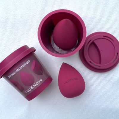 Esponja para Maquiagem com copinho - Lua e Neve 