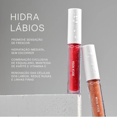 Gloss Labial Hidra Lábios - Boca Rosa