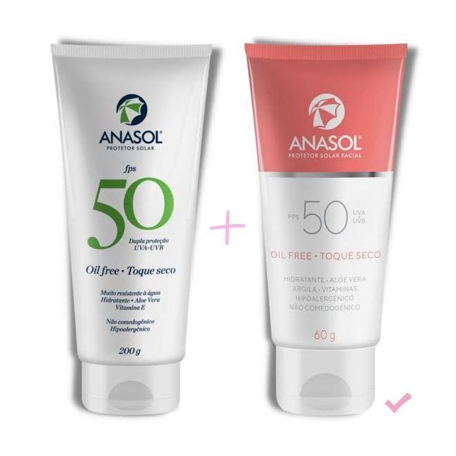 Kit Protetor Corporal Fps 50 200g + Protetor Facial Fps50 60g - Anasol
