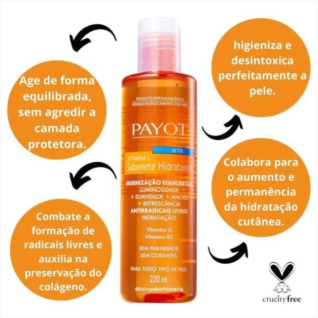 Sabonete Líquido Detox Vitamina C - Payot