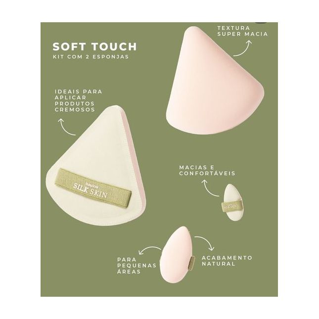 Esponja para Maquiagem Soft Touch Silk Skin - Ruby Rose