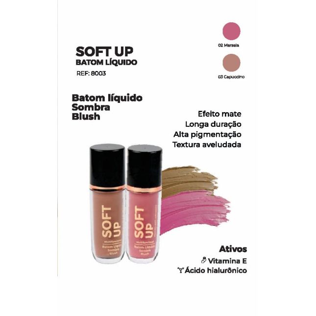 Batom Líquido SoftUp  Multifuncional - Ustē Cosméticos