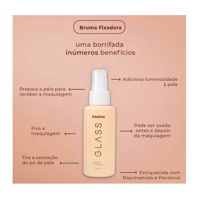 Bruma Fixadora - Linha Glass - Ruby Rose