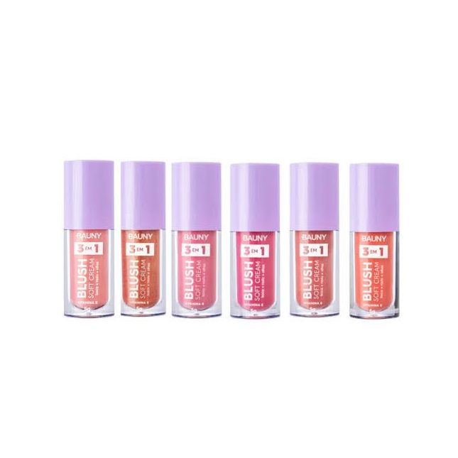 Blush Líquido Soft Cream 3 em 1 -  Bauny