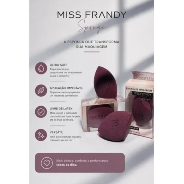 Esponja Chanfrada para Maquiagem - Miss Frandy 