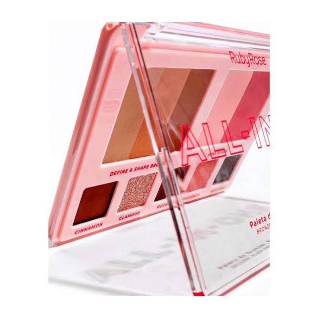 Paleta de Bronzer, Blush e Sombra - All In One - Ruby Rose