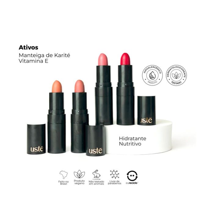 Batom Bala CreamyUp FPS15 - Uste Cosméticos 