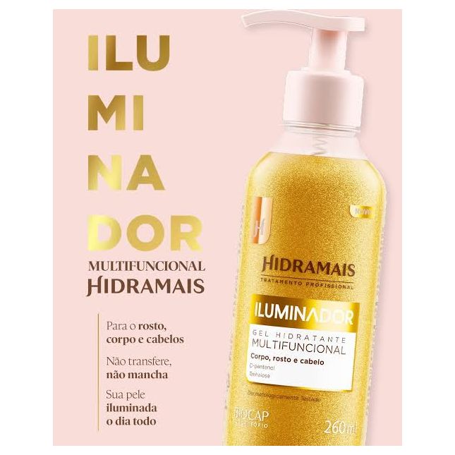 Iluminador Multifuncional Corpo, Rosto e Cabelo - Hidramais 