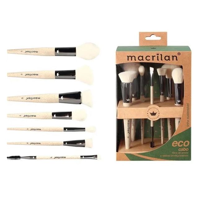 Kit 7 Pinceis Macrilan Eco Linha Sustentável - Macrilan 