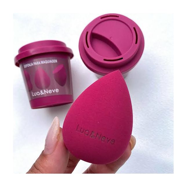 Esponja para Maquiagem com copinho - Lua e Neve 