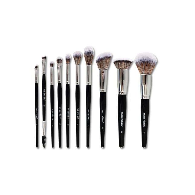 Kit  Com 10 Pincéis e Necessáire  linha Max A-100 - Macrilan 