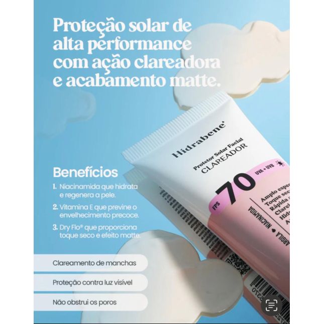 Protetor Solar Facial  - Hidrabene