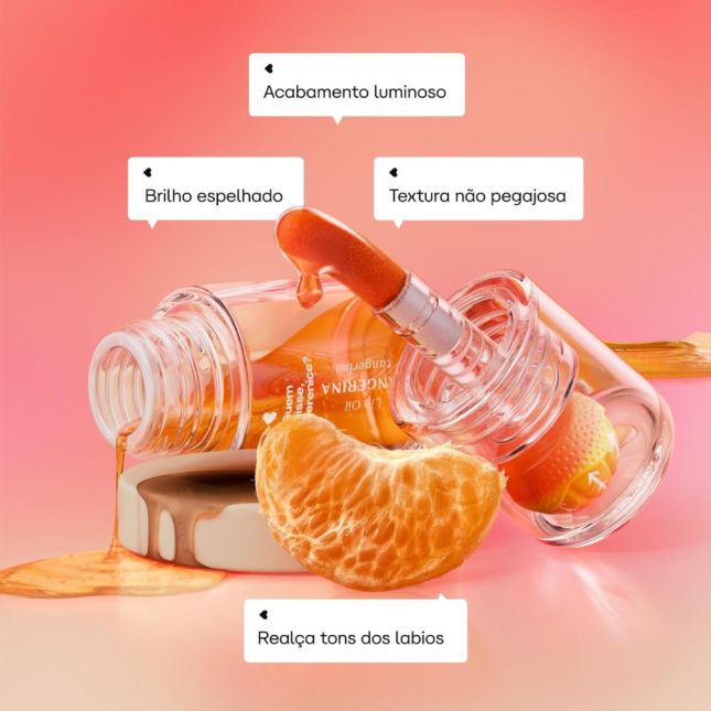 Lip Oil Coral Cuide-se Bem  Tangerina - Quem disse, Berenice?