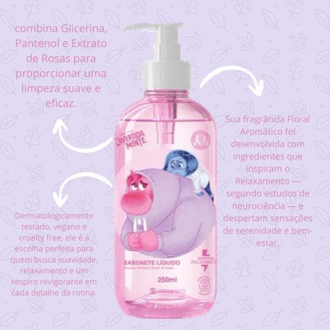 Sabonete Líquido  Divertida Mente & Sabrina Sato - Cia Beauty
